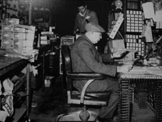 Historic photo of the Difrani workshop